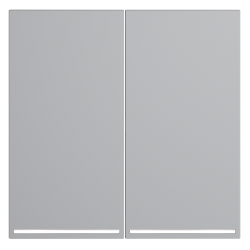 Клавиши для выключателя/переключателя двухклавишного с подсветкой, S70 (серый)