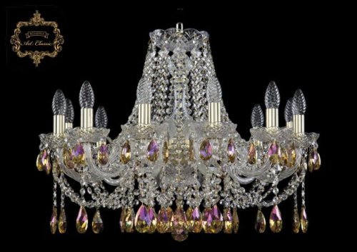 Подвесная хрустальная люстра 11.12 Art Classic 11.12.12.240.Gd.Sp.K777