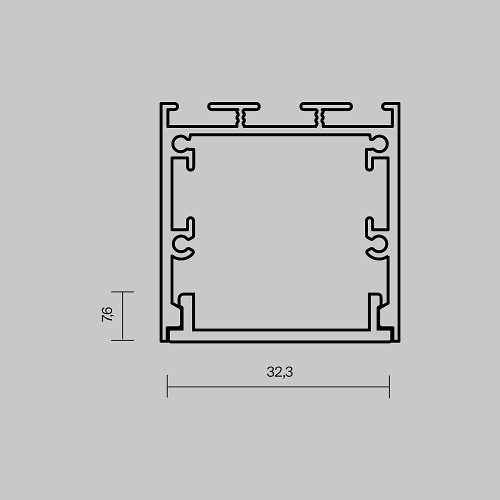 Экран для профиля Maytoni Накладной-подвесной профиль 642040
