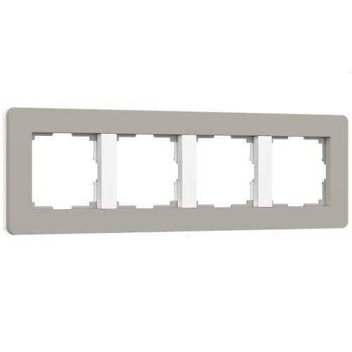 Рамка Werkel Split дымчатый/белый, soft-touch W0043067/ Рамка на 4 поста Split (дымчатый/белый, soft-touch)