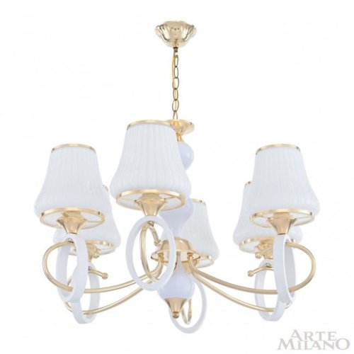 302387/6 Wh/Gd Подвесная люстра Arte Milano Florentia-2387 302387/6 Wh/Gd