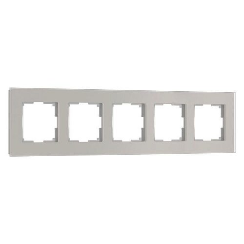W0053117/ Рамка на 5 постов Senso (дымчатый, стекло soft-touch) Рамка Werkel Senso дымчатый soft-touch W0053117/ Рамка на 5 постов Senso (дымчатый, стекло soft-touch)