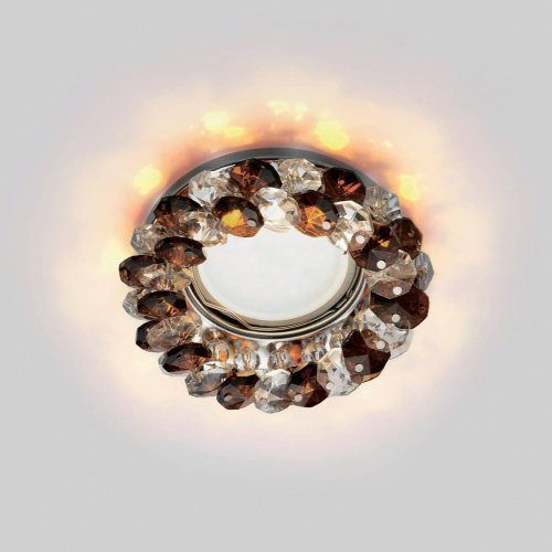 DLS-F130 GU5.3 CHROME/BROWN Встраиваемый светильник Fametto Fiore DLS-F130 GU5.3 CHROME/BROWN