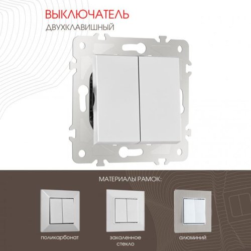 Выключатель Arte Milano Am-203 203.30-2.silver