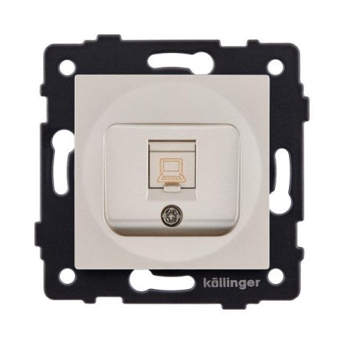 REA-016GD Розетка Ethernet RJ45 Cat.5, золотой Kollinger REA-016GD для Aspekt, Eleganz, Reflex