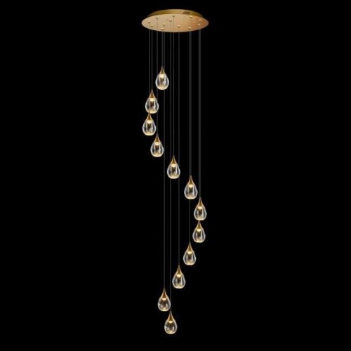 MD24001004-12A gold/clear Люстра каскадная Delight Collection Stilla MD24001004-12A gold/clear