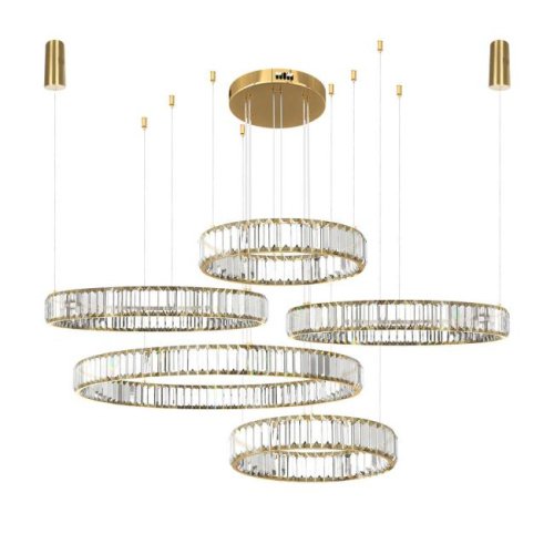 Подвесная люстра Loft It Crystal ring 10135/5 Gold