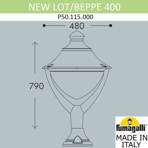 Уличный наземный светильник Fumagalli Beppe P50.115.000.LXH27