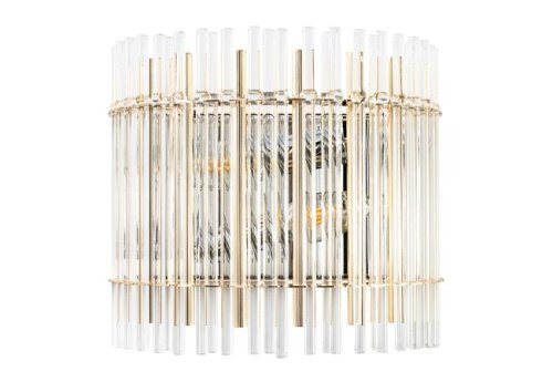AURELIO AP2 GOLD+CHROME/TRANSPARENT Настенное бра Crystal Lux Aurelio AURELIO AP2 GOLD+CHROME/TRANSPARENT