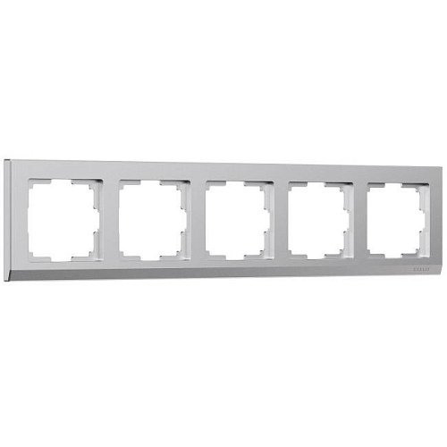 Рамка Werkel W0051865/ Рамка на 5 постов Stark (серебряный матовый)