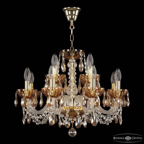 Подвесная люстра Bohemia 5402 5402/8+4/195 G Amber/M-1H K721