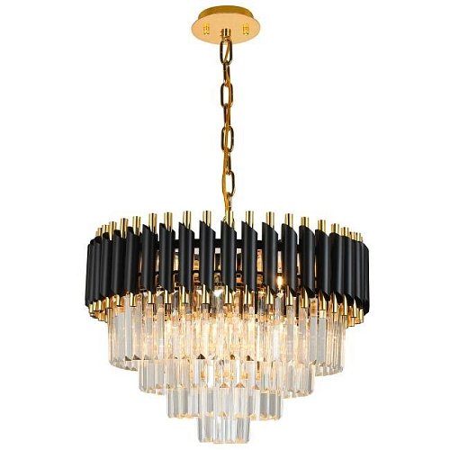 DARIAN 76017/10C GOLD BLACK Подвесная люстра Natali Kovaltseva Darian DARIAN 76017/10C GOLD BLACK