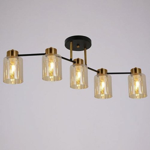 IL6111-5COU-79 BK GD Qui Потолочная люстра ILLUMICO IL6111-5COU-79 BK GD Qui
