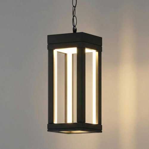 Уличный подвесной светильник Elektrostandard Frame 1528 TECHNO LED Frame 3000K чёрный