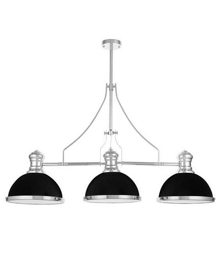 LDP 710-3 BK+CHR Потолочная люстра Lumina Deco ETTORE LDP 710-3 BK+CHR