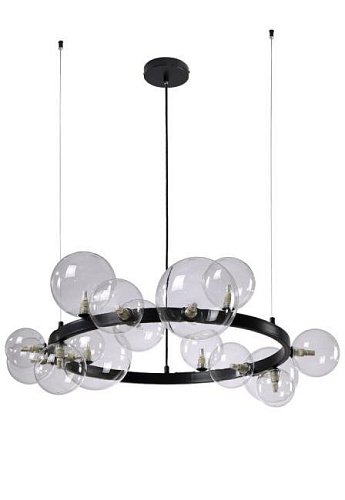AGATA SP15 V2 BLACK/TRANSPARENTE Подвесная люстра Crystal Lux Agata AGATA SP15 V2 BLACK/TRANSPARENTE