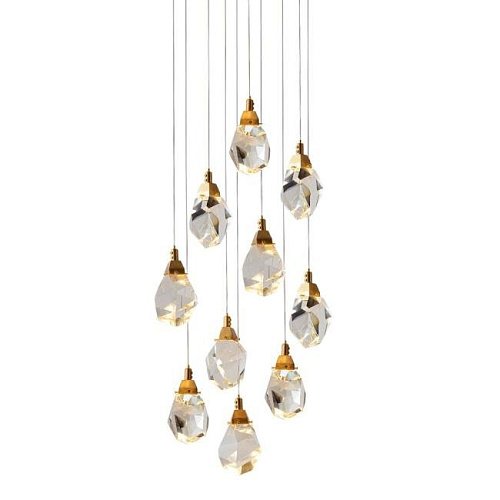 Светильник подвесной Delight Collection Crystal rock II 9701P/10R brass