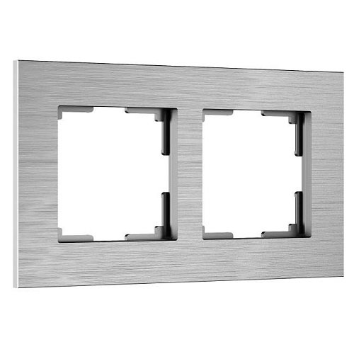 W0023506/ Рамка на 2 поста AluMax (алюминий) Рамка Werkel W0023506/ Рамка на 2 поста AluMax (алюминий)
