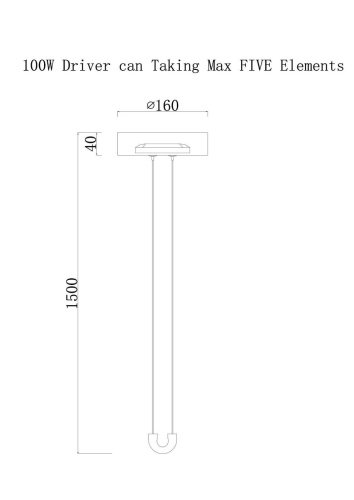 Потолочная чаша с блоком питания Divinare Formica 1900/06 PL-100