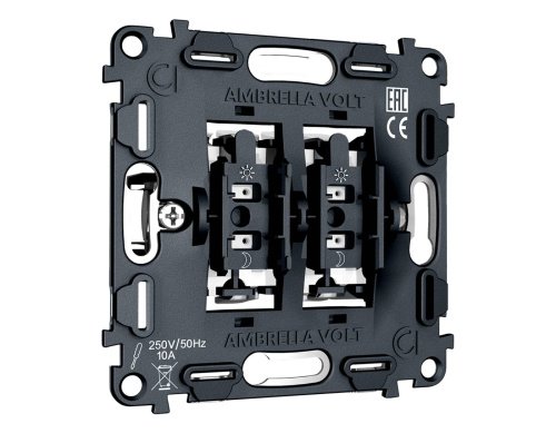 VM129 Механизм 2-клавишного выключателя с самовозвратом 10A-250V QUANT