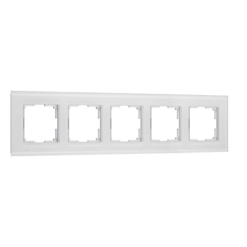 Рамка Werkel Senso белый soft-touch W0053101/ Рамка на 5 постов Senso (белый, стекло soft-touch)
