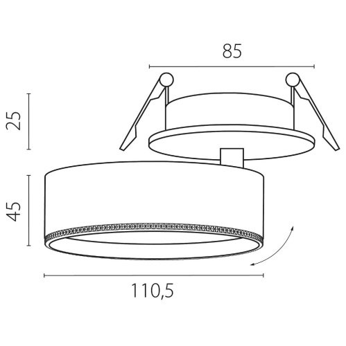 Встраиваемый светильник Lightstar Alta Pro A5637RS