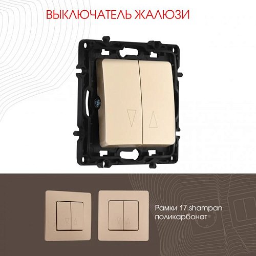 217.38-2.shampan Выключатель Arte Milano Am-217 217.38-2.shampan