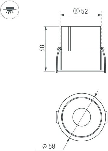 Встраиваемый светильник Arlight Atlas 035464(1)