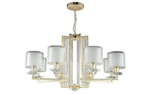 NICOLAS SP-PL8 GOLD/WHITE Подвесная люстра Crystal Lux Nicolas NICOLAS SP-PL8 GOLD/WHITE