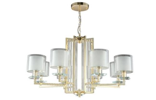 NICOLAS SP-PL8 GOLD/WHITE Подвесная люстра Crystal Lux Nicolas NICOLAS SP-PL8 GOLD/WHITE