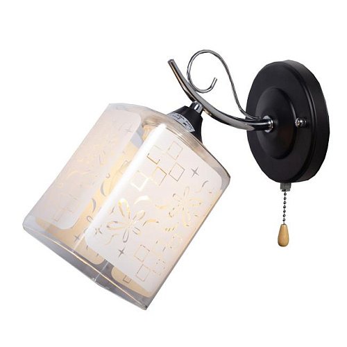 MD.1087-1-W BK+CH Настенное бра IMEX MD.1087-1-W BK+CH
