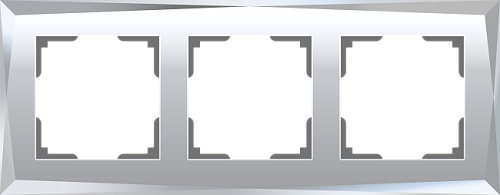 W0031220/ Рамка на 3 поста Diamant (зеркальный) Рамка Werkel W0031220/ Рамка на 3 поста Diamant (зеркальный)