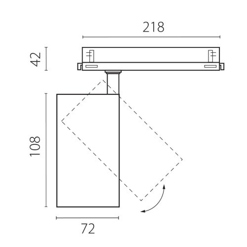 Трековый светильник Lightstar Alta Base A5247DALI