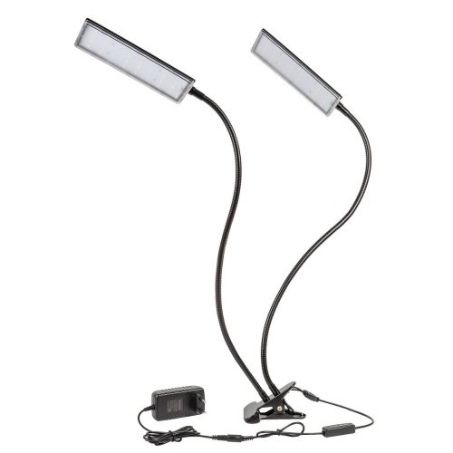 Светильник для растений светодиодный с таймером, на прищепке Uniel ULT-P37-24W/SPFB/TM/60 IP40 BLACK TWIN