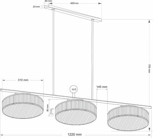 Люстра на штанге Kutek Lavone LAV-ZWL-9(P)310