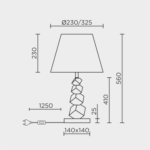 Настольная лампа ML Modelux ML.5501.01TL BS