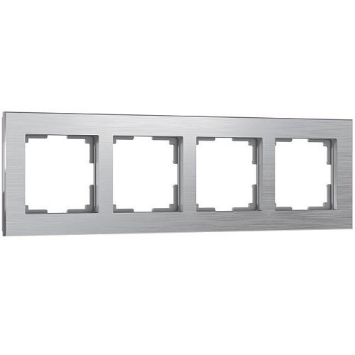 W0041706/ Рамка на 4 поста Aluminium (алюминий) Рамка Werkel W0041706/ Рамка на 4 поста Aluminium (алюминий)