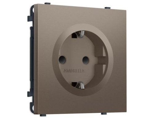 MS637010 Комплект механизма электрической розетки SIGMA Темная бронза матовый 50Hz 2P+E с/з с/ш 16A-250V QUANT PRO (SP6370, PR141)