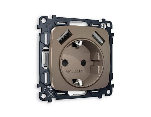 Розетка Ambrella Volt OMEGA MO639010