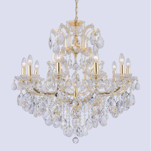 ISABEL SP11 GOLD/TRANSPARENT Подвесная хрустальная люстра Isabel Crystal Lux ISABEL SP11 GOLD/TRANSPARENT