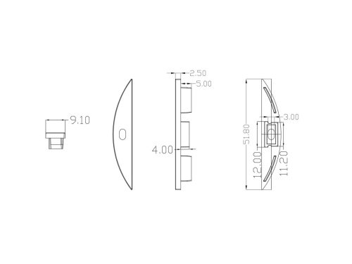 00-00008623 Комплект заглушек на профиль ARC-608FL (2 шт), SWG Standard 00-00008623