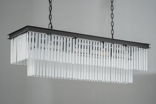 KR0387P-10C/P black/frost Подвесная люстра Delight Collection 1920s Odeon KR0387P-10C/P black/frost