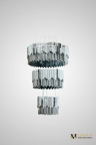 ROBERTO CAVALLI L800+600+400 CH Люстра каскадная AM Group Roberto cavalli ROBERTO CAVALLI L800+600+400 CH