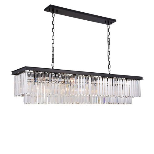 KR0387P-12C/P black/clear Подвесная люстра Delight Collection 1920s Odeon KR0387P-12C/P black/clear