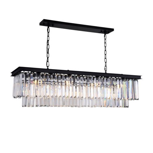 KR0387P-10C/P black/clear Подвесная люстра Delight Collection 1920s Odeon KR0387P-10C/P black/clear