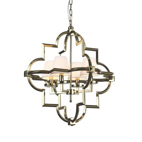KM0728P-4M brass/white Подвесная люстра Delight Collection Mandeville KM0728P-4M brass/white