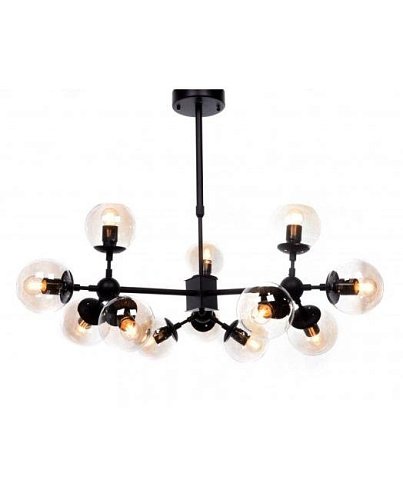 Люстра на штанге Lumina Deco Zodiak LDP 160-12 BK