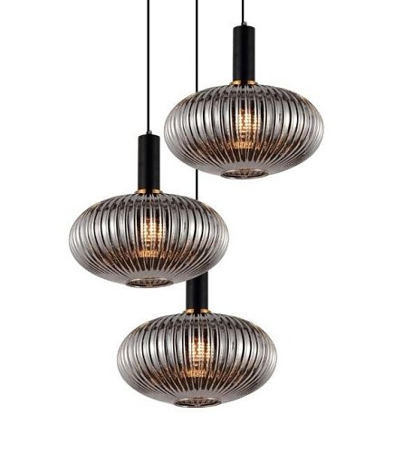 LDP 1216-3 GY+BK Светильник подвесной Lumina Deco Floril LDP 1216-3 GY+BK