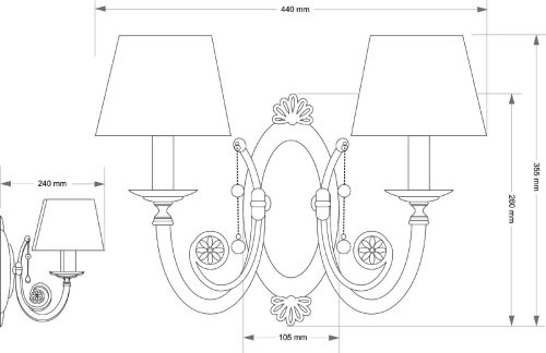 Настенное бра Kutek Bibione BIB-K-2(P/A)