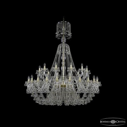 1409/24+12/530/XL-170 G Подвесная хрустальная люстра 1409 Bohemia 1409/24+12/530/XL-170 G
